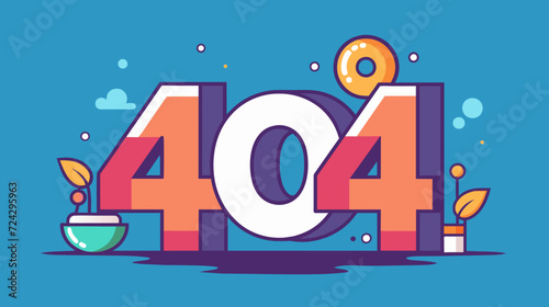 Creative 404 Error Page Illustration With Graphic Elements