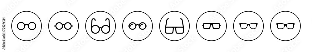 Glasses icon vector. Glasses sign and symbol Glasses icon vector. Glasses sign and symbol