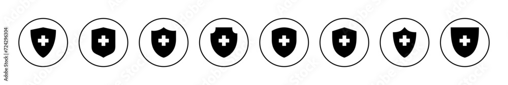 Health insurance icon vector. Insurance health document sign and symbol
