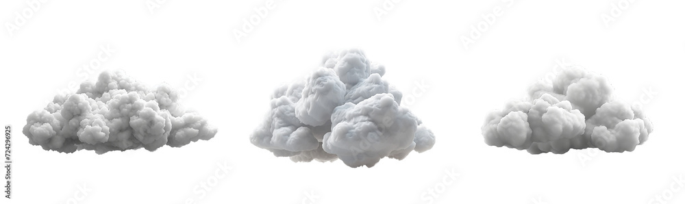 White cloud 3d illustration isolated on transparent background png ...