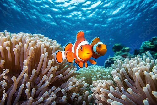 Clown anemonefish (Amphiprion ocellaris) in the Red Sea