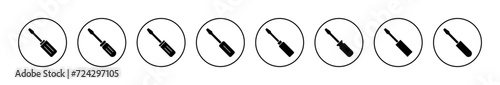 Screwdriver icon vector.tools sign and symbol