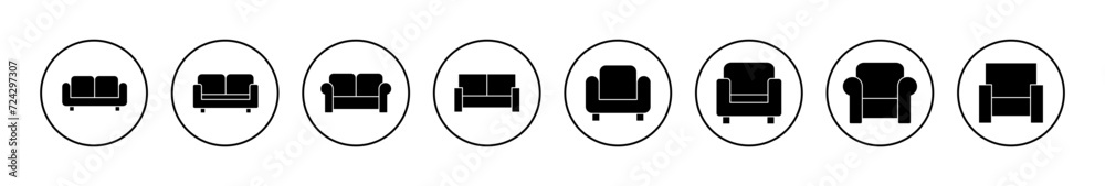 Sofa icon vector. sofa sign and symbol. furniture icon