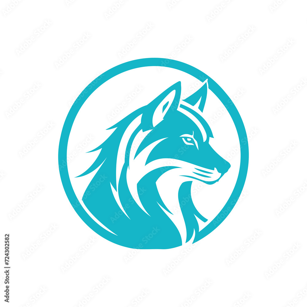 Wolf In Circle Icon Illustration Wolf In Circle Icon Illustration