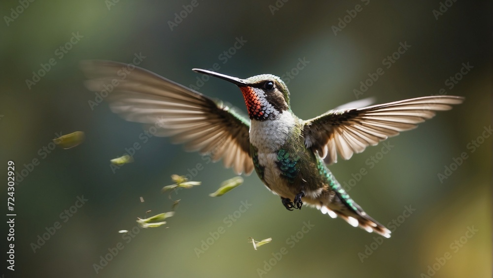Obraz premium hummingbird on a flower