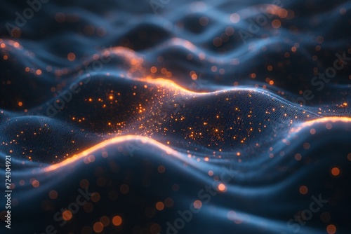 An abstract representation of artificial intelligence consciousness in a digital environment. Ethereal light formations and fluid digital patterns, evolving nature of AI thought processes.