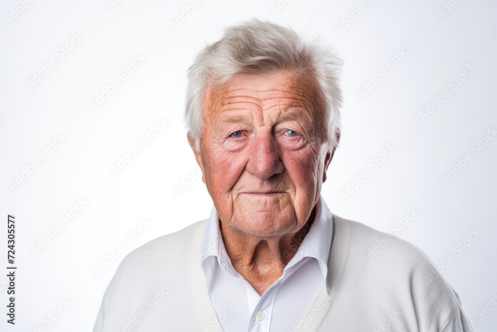 Portrait of a senior man looking at camera. Isolated on white background Portrait of a senior man looking at camera. Isolated on white background