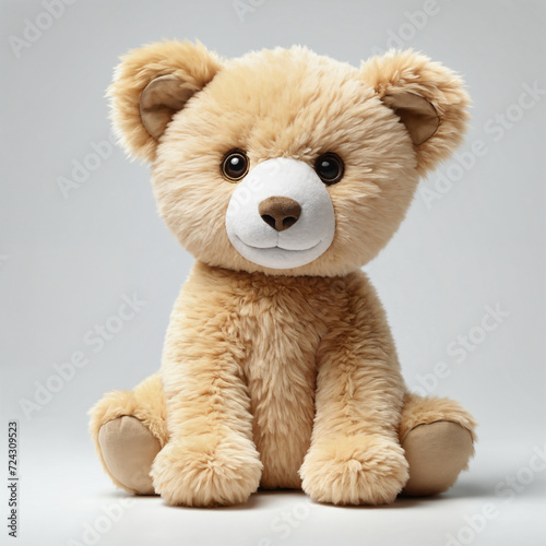 Teddy Bear Stuffed Animal plush Toy doll, 3D render, Al Enhanced