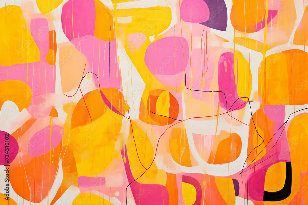 Fun and colorful background material drawn with paint, Generative AI Fun and colorful background material drawn with paint, Generative AI