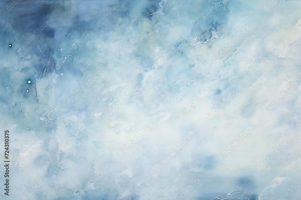 Beautiful blue watercolor background material, Generative AI