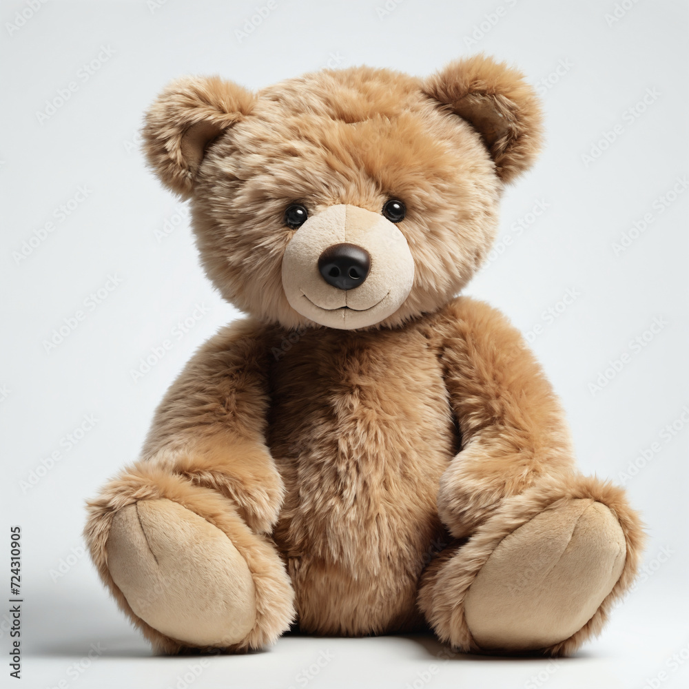 Teddy Bear Stuffed Animal plush Toy doll, 3D render, Al Enhanced