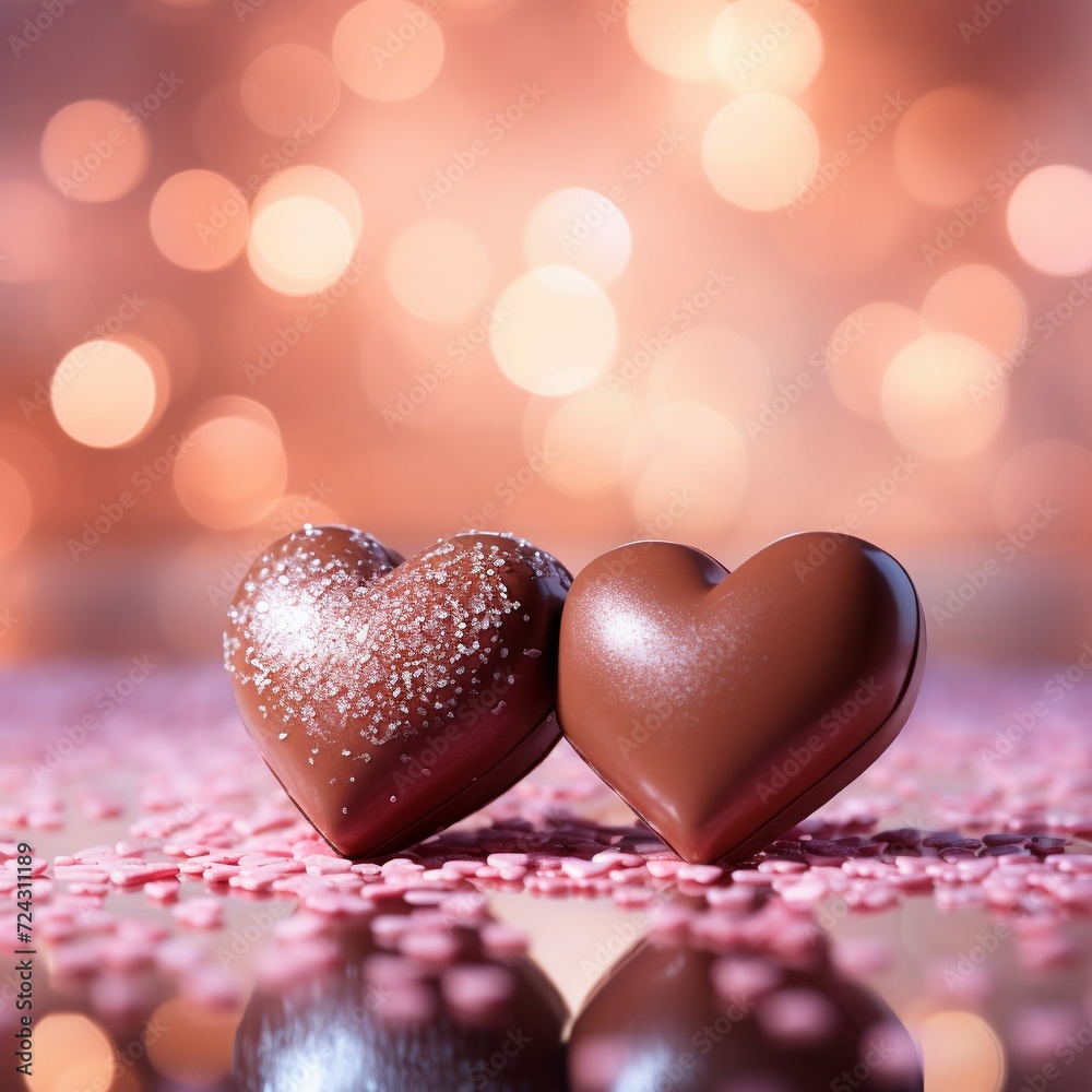 Valentines day heart shape chocolates
