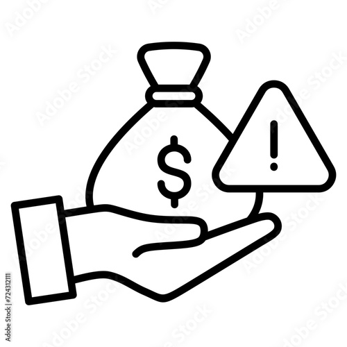 Investment Risk Icon Element For Design