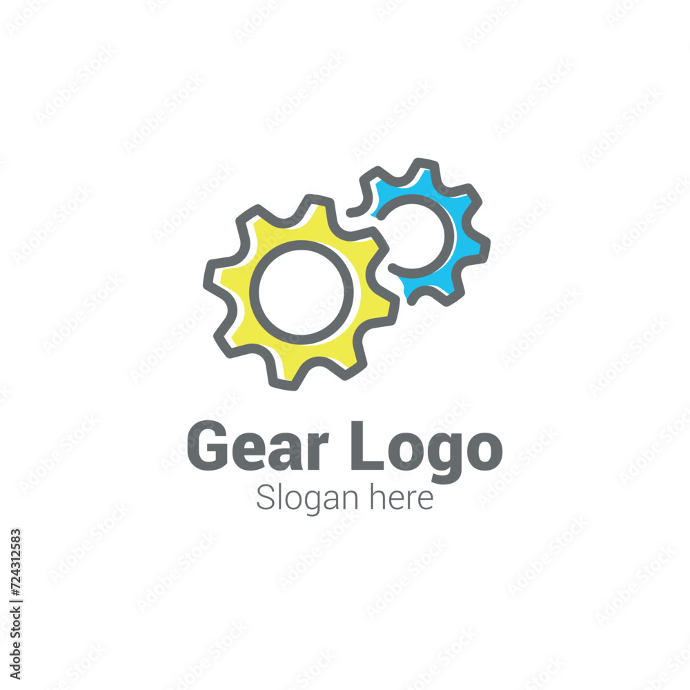 vector business logo, simple gear concept design. vector business logo, simple gear concept design.
