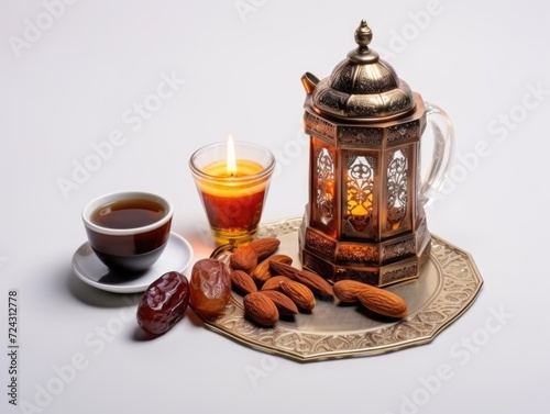 Islamic lantern background mockup Muslim ramadhan mubarak