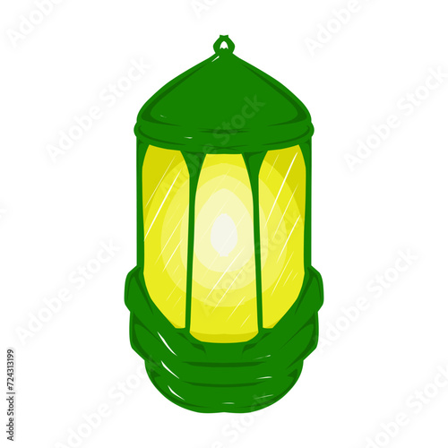 The green lantern design has a Ramadan and Islamic holiday theme. Perfect for posters, banners, stickers, wallpapers, backgrounds