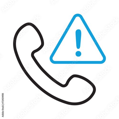 Unanswered call icon. line vector icon on white background. high quality design element. editable linear style stroke. vector icon.