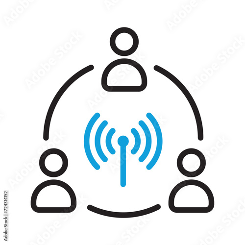 Wi-Fi icon. line vector icon on white background. high quality design element. editable linear style stroke. vector icon.