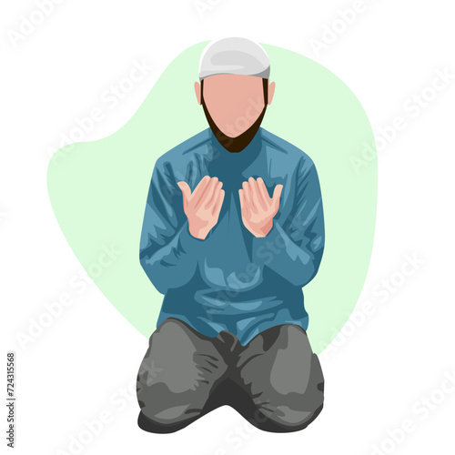 Vector Muslim Pray , islamic Ilustration
