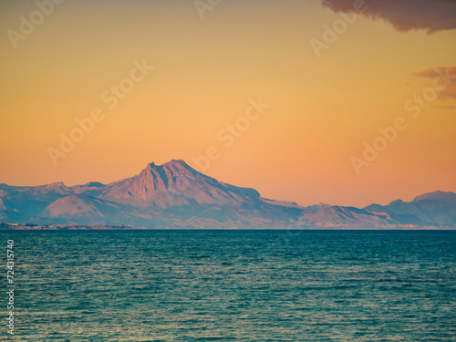 Spanish coast in the evening