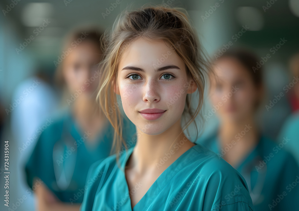 Nurse and Doctor concepts. Medical healthcare person portrait at hospital. Nurse and Doctor concepts. Medical healthcare person portrait at hospital.
