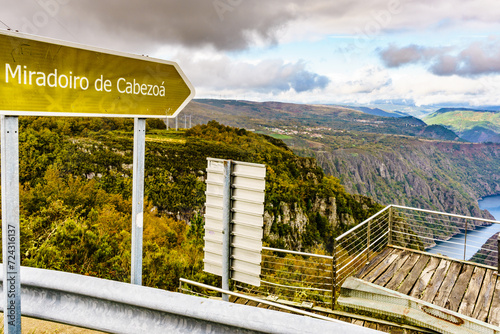 River Sil Canyon, Galicia Spain. Mountain view. photo