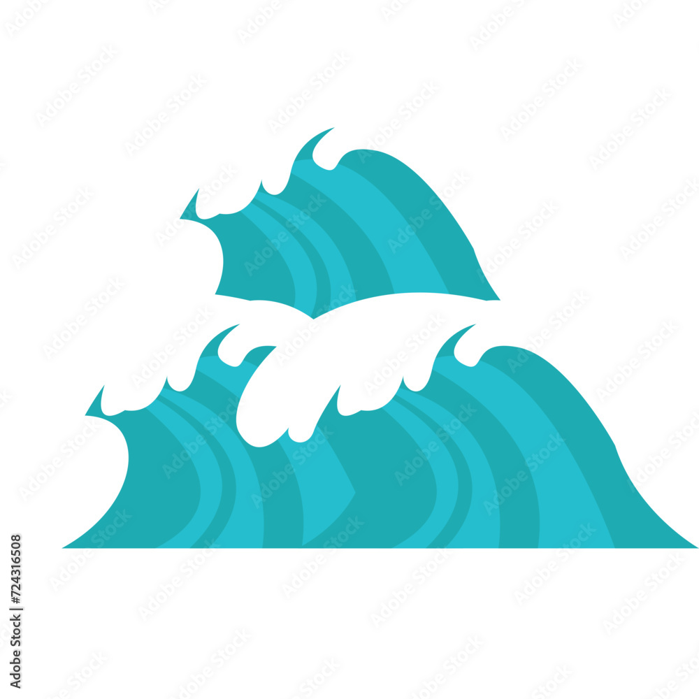 Water Splash and Wave Illustration Water Splash and Wave Illustration