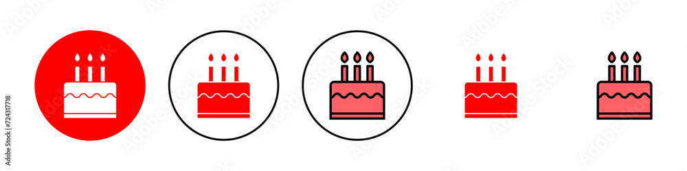 Cake icon set illustration. Cake sign and symbol. Birthday cake icon Cake icon set illustration. Cake sign and symbol. Birthday cake icon
