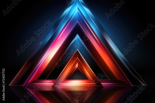 Abstract_gradient_arrow_shape_on_a_dark_background