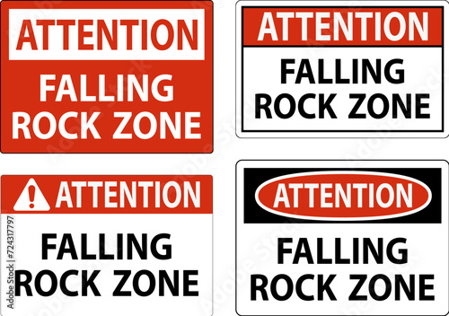 Attention Sign, Falling Rock Zone