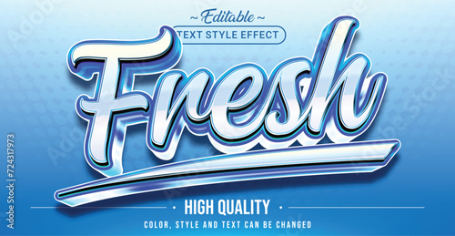 Editable text style effect - Fresh text style theme.