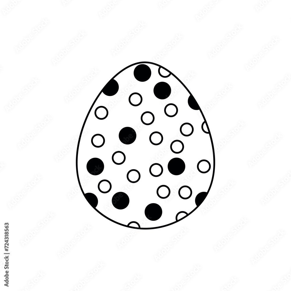 Drawn Easter egg on white background Drawn Easter egg on white background