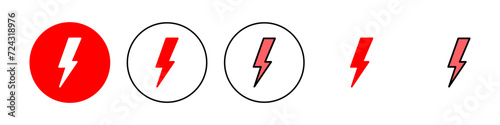 Free Download Lightning icon set illustration. electric sign and symbol. power icon. energy sign - GFXLoad