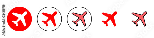 Plane icon set illustration. Airplane sign and symbol. Flight transport symbol. Travel sign. aeroplane