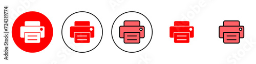 Print icon set illustration. printer sign and symbol