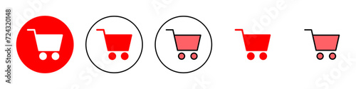Shopping icon set illustration. Shopping cart sign and symbol. Trolley icon