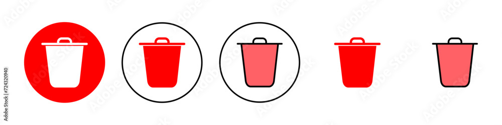 Trash icon set illustration. trash can icon. delete sign and symbol. Trash icon set illustration. trash can icon. delete sign and symbol.