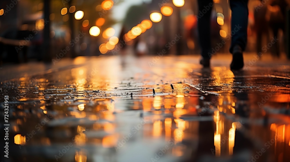 Image of a city street on a rainy day.