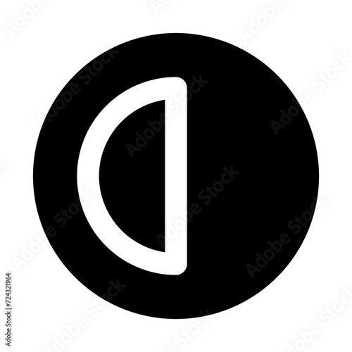 Dark Mode Solid Icon