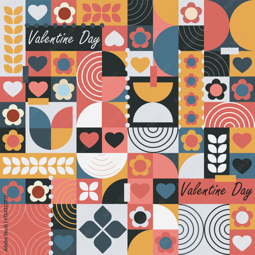 valentine pattern background illustration vector love modern pattern background