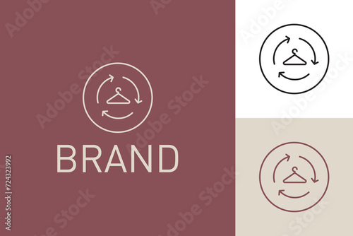 Clothes Hanger Outline Vector Logo