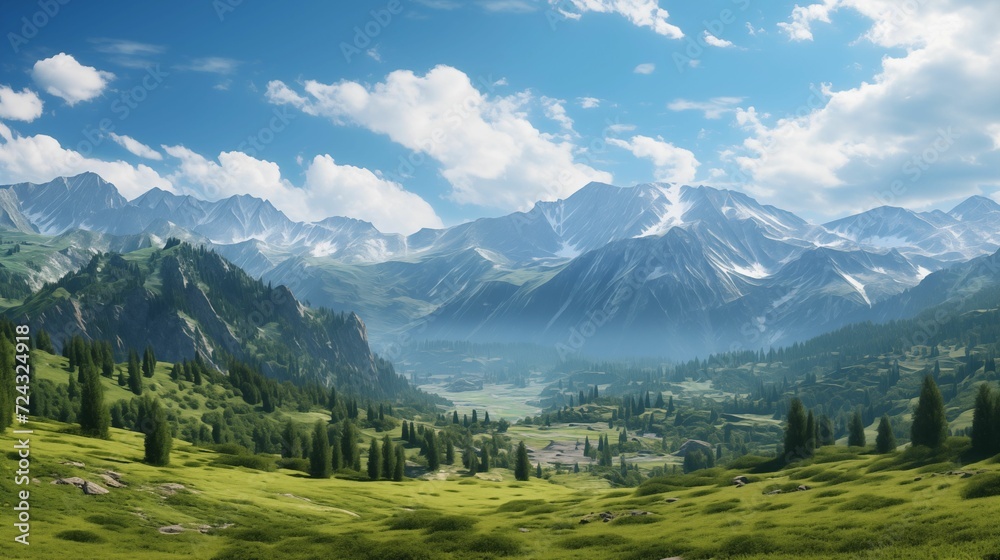 Fototapeta premium Image of a mountain landscape.