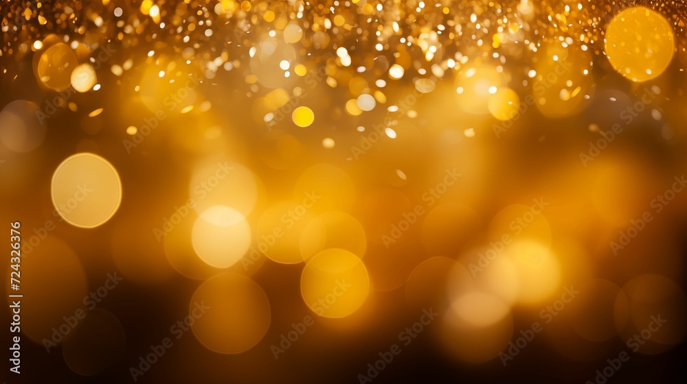 Image of a yellow glow particle abstract bokeh background. Image of a yellow glow particle abstract bokeh background.