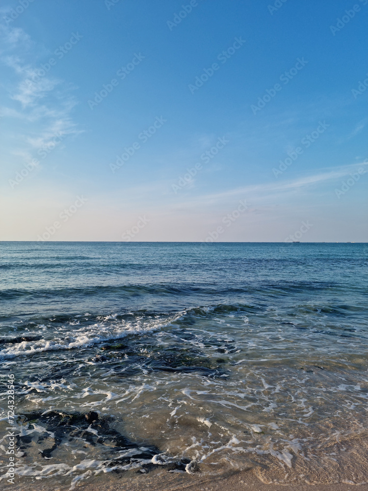 This is Gwakji Beach in Jeju Island, which has basalt rocks.