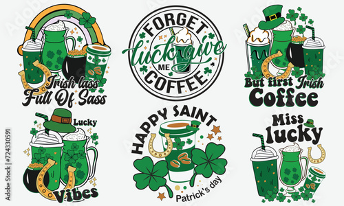 St. Patrick's Day Coffee Svg Design Bundle