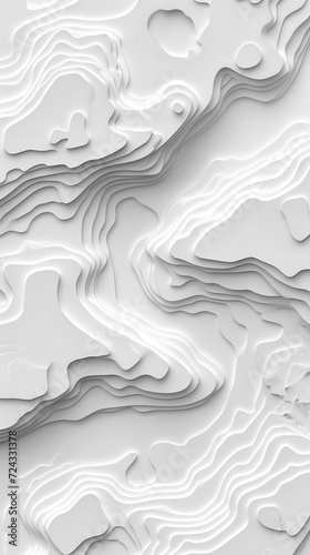 white contour map topview © charich