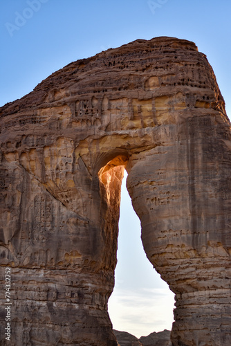 Elephant rock in the city of Al Ula, Saudi Arabia. photo