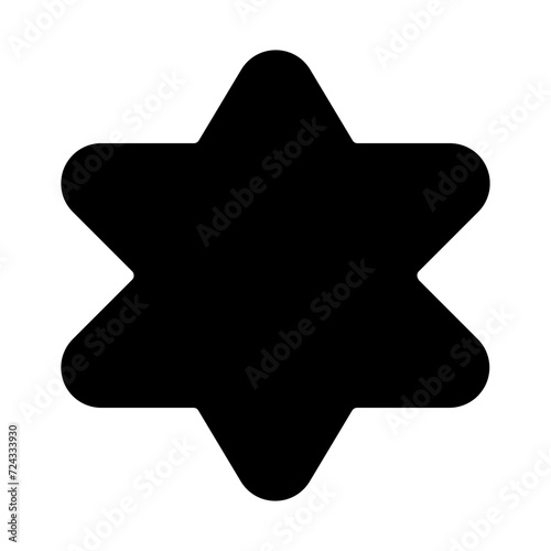 Hexagram Solid Icon photo
