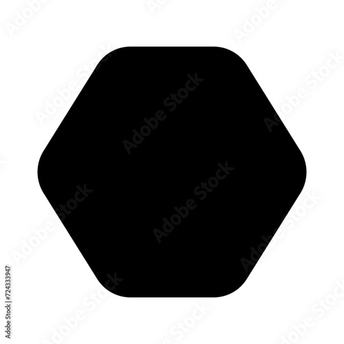 Hexagon Solid Icon