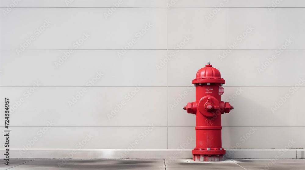Red fire hydrant on a white background. Red fire hydrant on a white background.